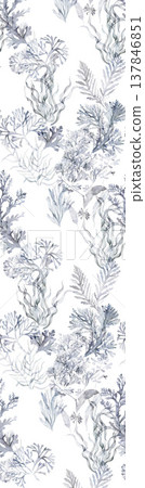 Collection of delicate watercolor floral and decorative seamless patterns with soft muted tones Collection of delicate watercolor floral and decorative seamless patterns with soft muted tones 137846851