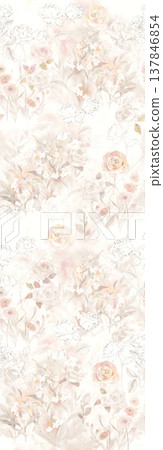 Collection of delicate watercolor floral and decorative seamless patterns with soft muted tones Collection of delicate watercolor floral and decorative seamless patterns with soft muted tones 137846854