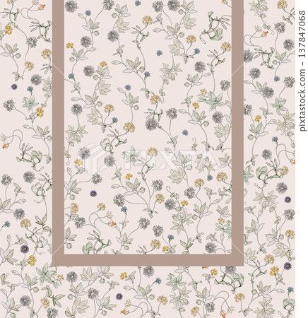 Collection of delicate watercolor floral seamless patterns with soft muted and pastel tones Collection of delicate watercolor floral seamless patterns with soft muted and pastel tones 137847068