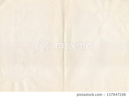 Blank aged paper texture with crease Blank aged paper texture with crease 137847286