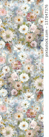 Collection of delicate vintage floral and botanical seamless patterns with soft muted tones Collection of delicate vintage floral and botanical seamless patterns with soft muted tones 137847376