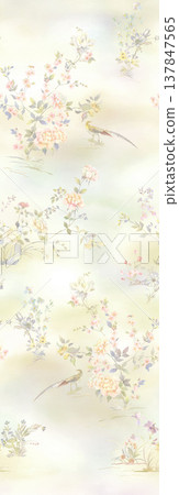 Collection of elegant vintage floral and butterfly seamless patterns with soft pastel tones Collection of elegant vintage floral and butterfly seamless patterns with soft pastel tones 137847565