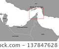 Geopolitical Map of Strait of Hormuz in Middle East 137847628