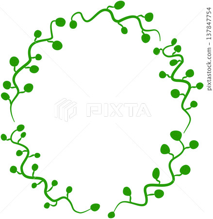 Floral Circle Frame PNG Illustration 137847754