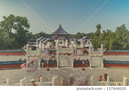 Majestic Temple of Heaven Complex in Beijing with copy space 137848020