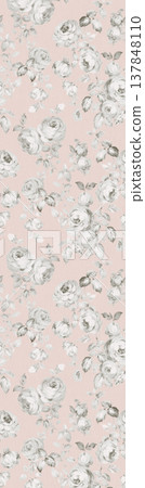 Collection of delicate watercolor floral seamless patterns with soft pastel and muted tones Collection of delicate watercolor floral seamless patterns with soft pastel and muted tones 137848110