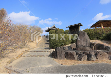 Enmei-in Temple, a famous spot for winter plum blossoms in Mitoyo City. Enmei-in Temple, a famous spot for winter plum blossoms in Mitoyo City. 137848320