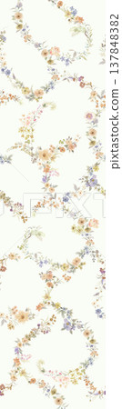 Collection of elegant floral and landscape seamless patterns with soft pastel and neutral tones Collection of elegant floral and landscape seamless patterns with soft pastel and neutral tones 137848382