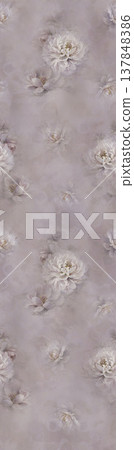 Collection of elegant floral and landscape seamless patterns with soft pastel and neutral tones Collection of elegant floral and landscape seamless patterns with soft pastel and neutral tones 137848386