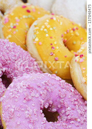 Assorted glazed donuts 137848475