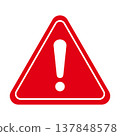 警告標誌圖示插圖：紅色 003 137848578