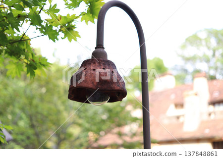 Retro lamps in the warm forest 137848861