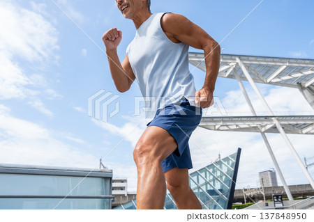 Men jogging Men jogging 137848950