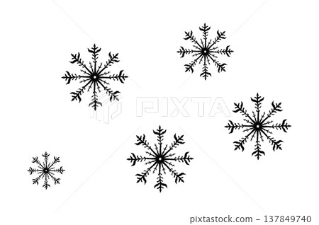 Various snowflake illustrations Various snowflake illustrations 137849740