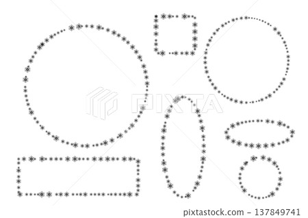 Simple snowflake frame Simple snowflake frame 137849741