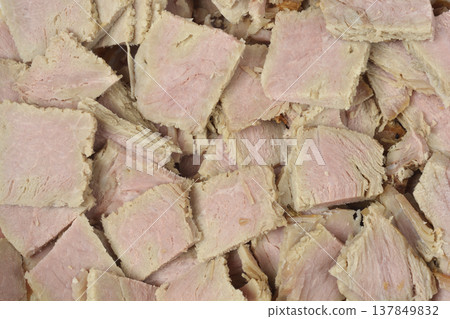 Slices of Roasted Pork Meat Texture Slices of Roasted Pork Meat Texture 137849832