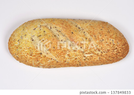 Freshly Baked Multigrain Bread Loaf with Seeds 137849833