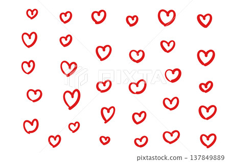 可愛的心形圖標 可愛的心形圖標 137849889