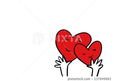 Illustration of hands holding a heart 137849891