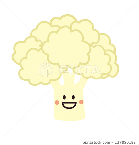 Cute cauliflower character illustration Cute cauliflower character illustration 137850182