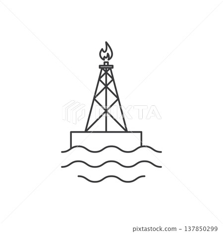Oil drilling logo icon Oil drilling logo icon 137850299