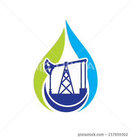 Oil drilling logo icon 137850302