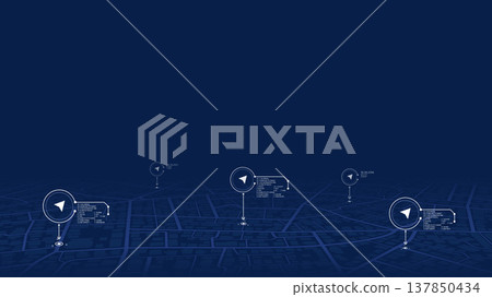 Abstract pins, icons on the city map. Transportation delivery, map location. Background road map with distance data. Vector illustration transport logistics, tourism navigation. Vector illustration Abstract pins, icons on the city map. Transportation delivery, map location. Background road map with distance data. Vector illustration transport logistics, tourism navigation. Vector illustration 137850434