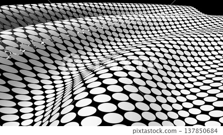 歐普藝術風格的單色圖案（我還製作了一個影片；如果您有興趣，請觀看）。 137850684