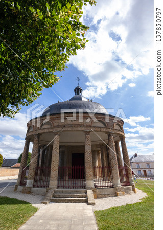 Asfeld, Church Saint-Didier, Rethel, Ardennes, Grand-Est, France, August, 28th, 2025, Elegant domed Asfeld, Church Saint-Didier, Rethel, Ardennes, Grand-Est, France, August, 28th, 2025, Elegant domed 137850797