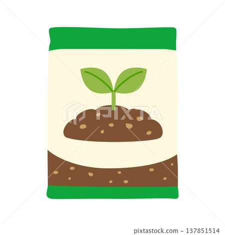 gardening soil and leaf mold 137851514