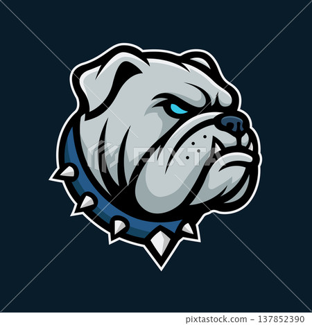 bulldog mascot logo illustration vector design template simple and modern style bulldog mascot logo illustration vector design template simple and modern style 137852390