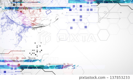 Abstract background. Scientific and technological concept with the use of technical elements formed in the shape of a circle. Vector Abstract background. Scientific and technological concept with the use of technical elements formed in the shape of a circle. Vector 137853233