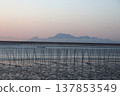 Scenery of a seaweed farm in the Ariake Sea 137853549