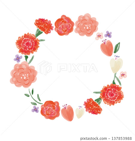 Mother's Day floral frame Mother's Day floral frame 137853988
