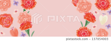 母親節花卉圖案模板背景 137854003