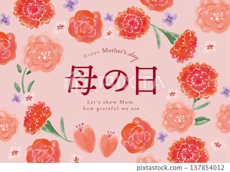 Mother's Day floral pattern template background 137854012