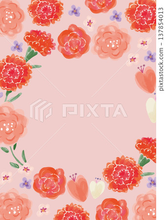 Mother's Day floral pattern template background 137854013