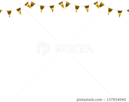 Garland triangular string, curved, 1 gold F3 Garland triangular string, curved, 1 gold F3 137854040