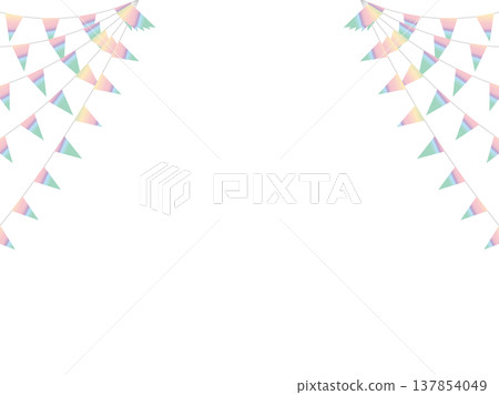 花環三角串,彎曲,20 彩虹淡色 F4 花環三角串,彎曲,20 彩虹淡色 F4 137854049