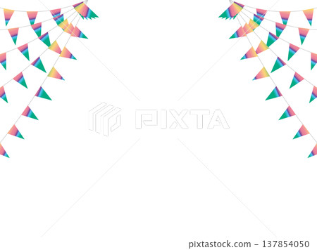 花環三角繩，彎曲，21 Rainbow Dark F4 137854050