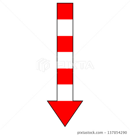 Sign Fixed line-of-sight guide pillar Sign Fixed line-of-sight guide pillar 137854290