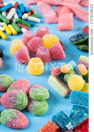 Assorted colorful candies Assorted colorful candies 137854628