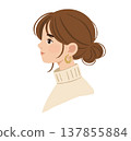 Female profile illustration 137855884