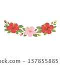 Hibiscus wreath design 137855885