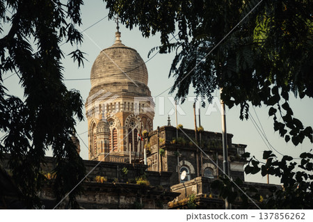 Panoramic cityline of Mumbai, India. Modern buildings in large buisness city 137856262
