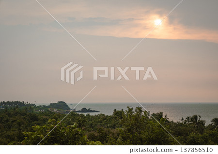 Redi Fort in Goa, India. Beautiful beach near the Indian ocean Redi Fort in Goa, India. Beautiful beach near the Indian ocean 137856510