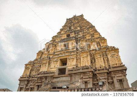 Virupaksha Temple in Hampi, India. Part of the Group of Monuments at Hampi, designated as a UNESCO World Heritage Site Virupaksha Temple in Hampi, India. Part of the Group of Monuments at Hampi, designated as a UNESCO World Heritage Site 137856708