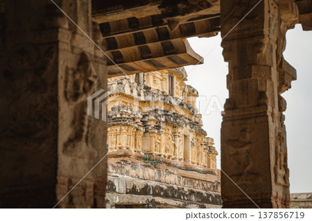 Virupaksha Temple in Hampi, India. Part of the Group of Monuments at Hampi, designated as a UNESCO World Heritage Site Virupaksha Temple in Hampi, India. Part of the Group of Monuments at Hampi, designated as a UNESCO World Heritage Site 137856719