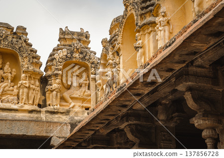 Virupaksha Temple in Hampi, India. Part of the Group of Monuments at Hampi, designated as a UNESCO World Heritage Site Virupaksha Temple in Hampi, India. Part of the Group of Monuments at Hampi, designated as a UNESCO World Heritage Site 137856728