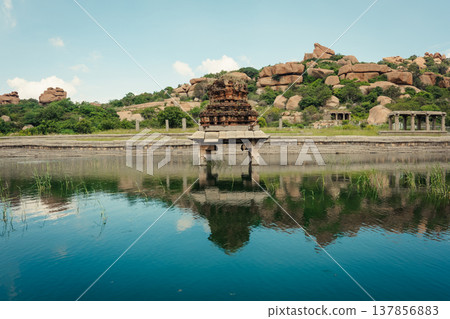 Vitthala Temple in Hampi, India. Part of the Group of Monuments at Hampi, designated as a UNESCO World Heritage Site Vitthala Temple in Hampi, India. Part of the Group of Monuments at Hampi, designated as a UNESCO World Heritage Site 137856883